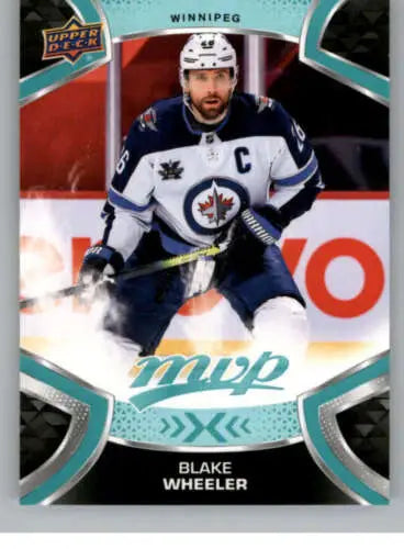 Blake Wheeler hockey card from 2021-22 Upper Deck MVP with original gloss finish