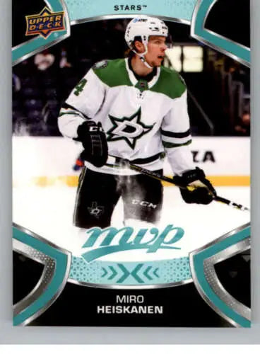 Miro Heiskanen hockey card from 2021-22 Upper Deck MVP with original gloss finish