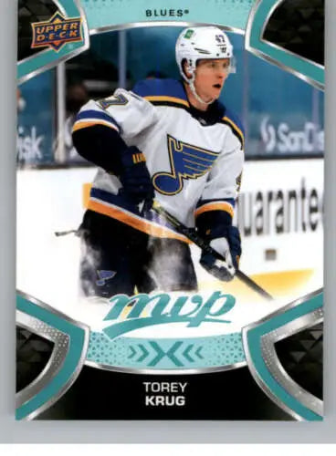 Torey Krug hockey card from 2021-22 Upper Deck MVP featuring original gloss finish