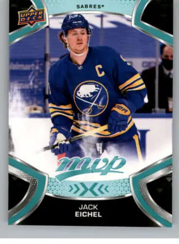 Jack Eichel hockey card from 2021-22 Upper Deck MVP with original gloss finish