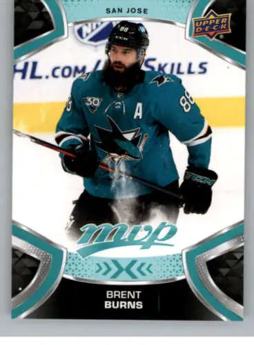 Brent Burns 2021-22 Upper Deck MVP #88 hockey card with original gloss finish