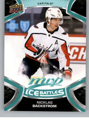 2021-22 Upper Deck MVP Ice Battles Nicklas Backstrom hockey card in original gloss condition