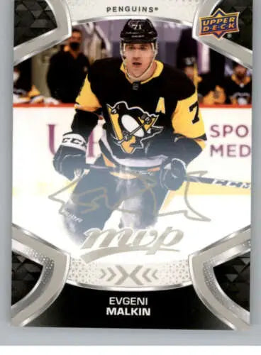 Evgeni Malkin hockey card 2021-22 Upper Deck MVP Silver Script original gloss NM-MT Penguins