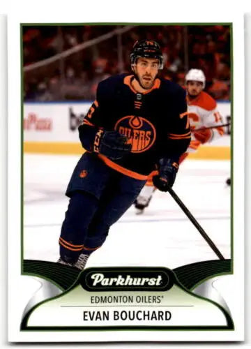 Evan Bouchard hockey card from 2021-22 Upper Deck Parkhurst in NM-MT condition