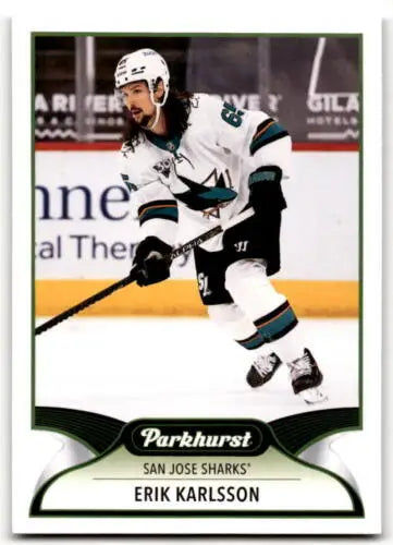 Hockey trading card of Erik Karlsson, Upper Deck Parkhurst original gloss, San Jose Sharks