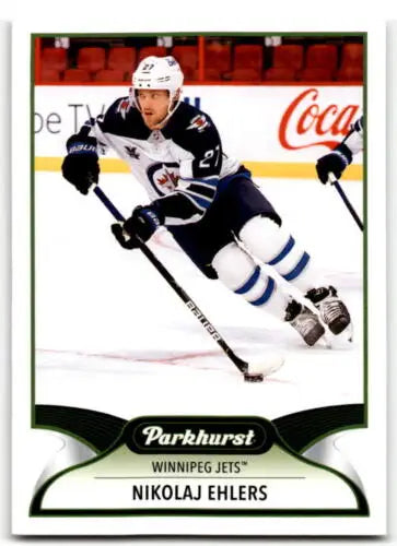 Hockey trading card of Winnipeg Jets’ Nikolaj Ehlers in original gloss, Upper Deck Parkhurst