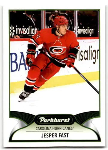 Jesper Fast hockey card from 2021-22 Upper Deck Parkhurst featuring original gloss finish