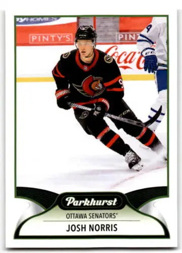 Hockey trading card featuring Josh Norris, Upper Deck Parkhurst original gloss