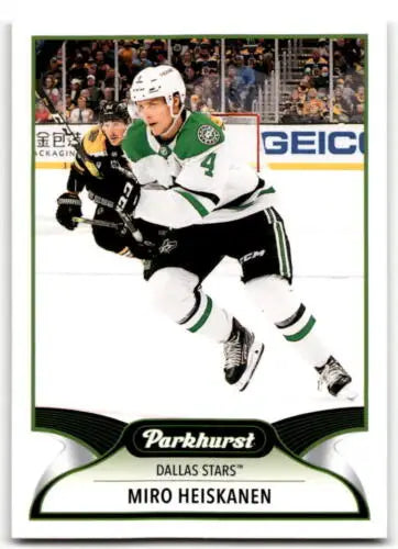 Miro Heiskanen hockey card from 2021-22 Upper Deck Parkhurst with original gloss finish