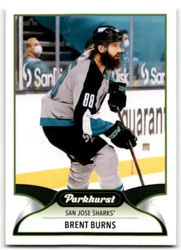 Brent Burns hockey card from 2021-22 Upper Deck Parkhurst with original gloss finish