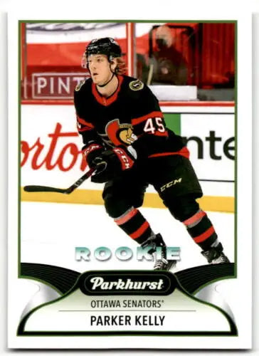 Parker Kelly hockey card from 2021-22 Upper Deck Parkhurst NM-MT RC for Senators collectors