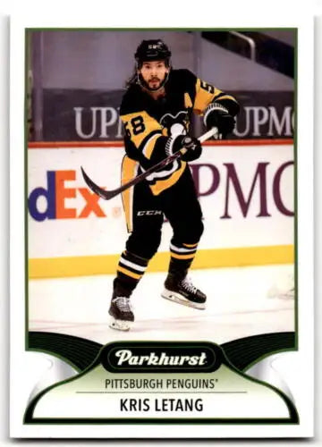 Hockey trading card of Kris Letang in original gloss, Upper Deck Parkhurst, Penguins