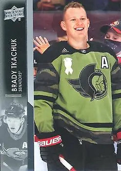 Brady Tkachuk 2021-22 Upper Deck Photo Variations hockey card Ottawa Senators NM-MT