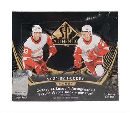 2021-22 Upper Deck SP Authentic Hockey Hobby Box with Detroit Red Wings Future Watch cards