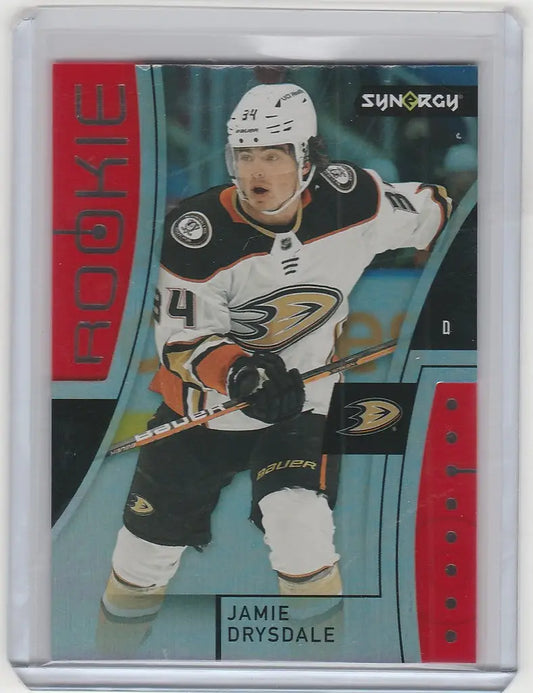 Hockey trading card of Jamie Drysdale Anaheim from Upper Deck Synergy Red Parallel