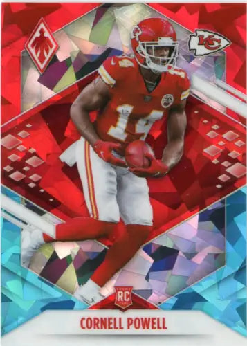 Cornell Powell 2021 Panini Phoenix Rookie KC Chiefs Fire and Ice football card /50 NM-MT