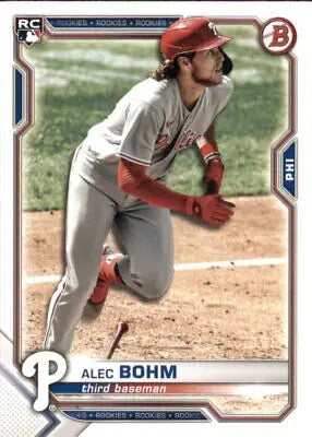 Alec Bohm Rookie Philadelphia Phillies Baseball Card 2021 Bowman #2 MLB NM-MT