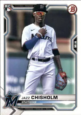 Jazz Chisholm Rookie 2021 Bowman #71 Baseball Card Miami Marlins MLB Sport NM-MT