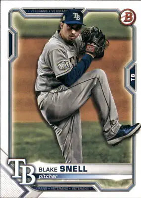 Blake Snell 2021 Bowman #82 Baseball Card for Tampa Bay Rays MLB Collectors