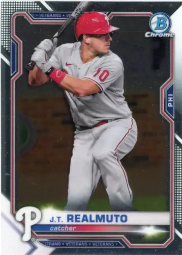 J.T. Realmuto 2021 Bowman Chrome baseball card for Philadelphia Phillies collectors