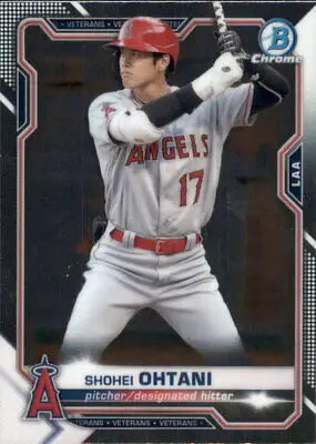 Shohei Ohtani 2021 Bowman Chrome baseball card from Los Angeles Angels MLB collection