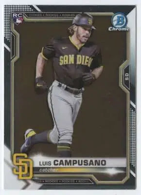 Luis Campusano 2021 Bowman Chrome Rookie Card showcasing original gloss and NM-MT condition