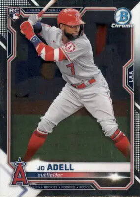 2021 Bowman Chrome #42 Jo Adell Rookie Los Angeles Angels Baseball Card NM-MT