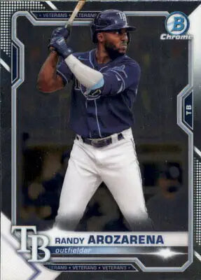 Randy Arozarena 2021 Bowman Chrome baseball card for Tampa Bay Rays collectors