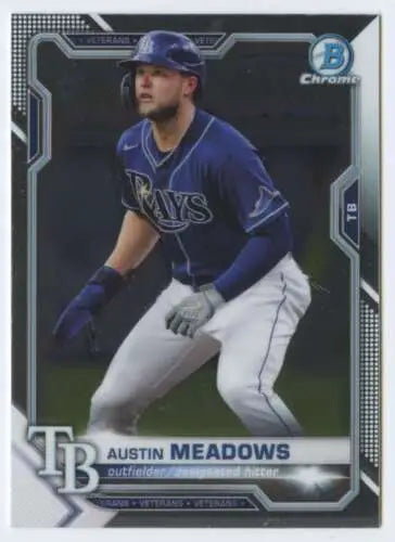 2021 Bowman Chrome #72 Austin Meadows NM-MT Rays original gloss baseball trading card