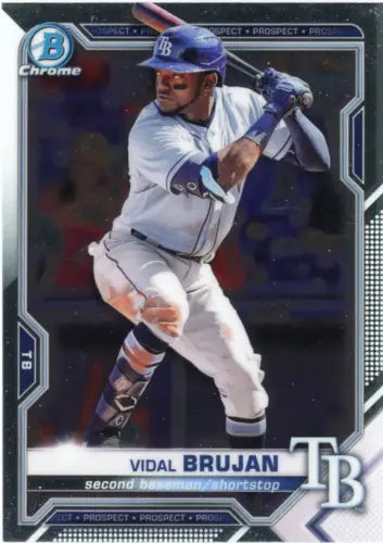 Vidal Brujan 2021 Bowman Chrome Prospects baseball card for Tampa Bay Rays