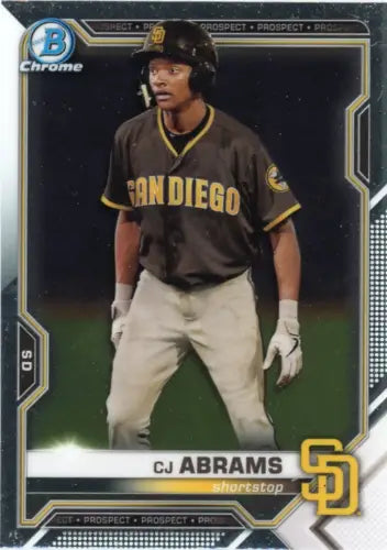 CJ Abrams 2021 Bowman Chrome Prospects #BCP227 San Diego Padres Baseball Card