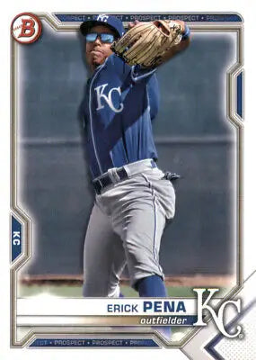 2021 Bowman Draft Erick Pena Kansas City Baseball Card NM-MT Collectible Item