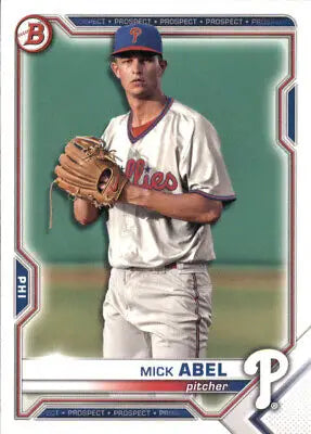 Mick Abel 2021 Bowman Draft baseball card for Philadelphia Phillies collectors