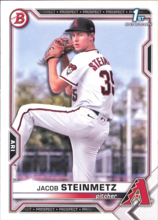 2021 Bowman Draft Jacob Steinmetz 1st Bowman Arizona Diamondbacks MLB Baseball Card