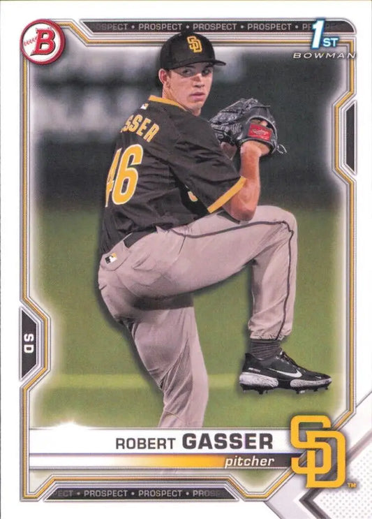 Robert Gasser 1st Bowman baseball card San Diego Padres MLB #BD-135 for collectors