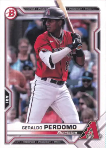 Geraldo Perdomo 2021 Bowman Prospects baseball card Arizona Diamondbacks NM-MT