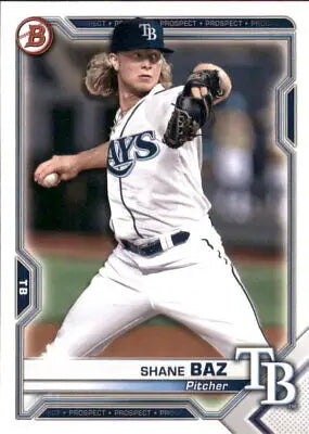 Shane Baz Tampa Bay Rays 2021 Bowman Prospects #BP134 Baseball Card NM-MT