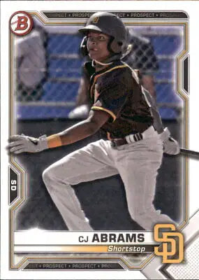 CJ Abrams San Diego Padres Bowman Prospects Baseball Card 2021 NM-MT condition