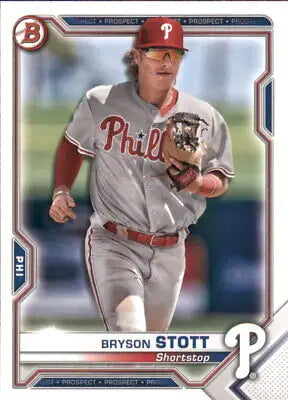 2021 Bowman Prospects BP17 Bryson Stott Philadelphia Phillies Baseball Card