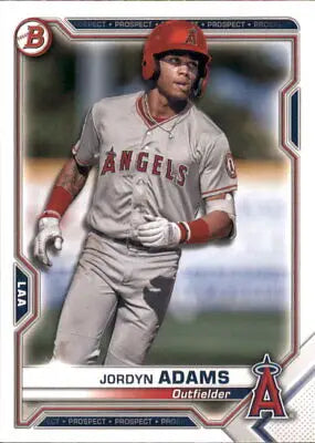 Jordyn Adams 2021 Bowman Prospects baseball card Los Angeles Angels NM-MT condition