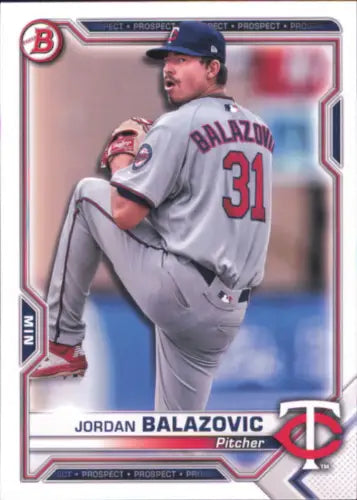 2021 Bowman Prospects BP61 Jordan Balazovic Minnesota Twins Baseball Card NM-MT