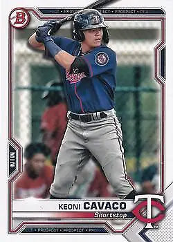 2021 Bowman Prospects Keoni Cavaco Minnesota Twins MLB Baseball Card NM-MT for collectors