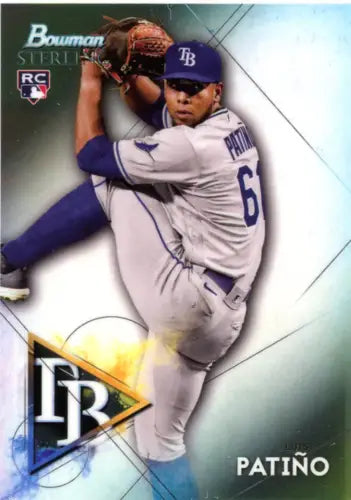 Baseball card of Luis Patiño from Bowman Sterling Rookies for Tampa Bay Rays