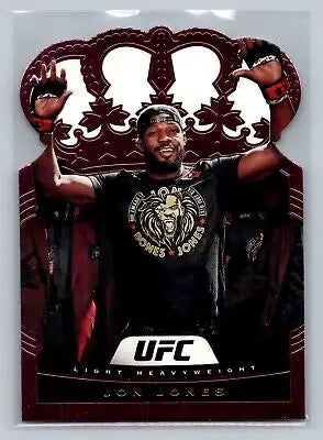 Jon Jones UFC trading card from 2021 Crown Royale UFC #19 in pink design