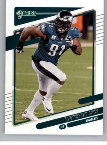 Fletcher Cox football card from 2021 Donruss #115 featuring original gloss finish