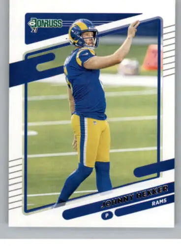 Johnny Hekker football card 2021 Donruss NM Near Mint LA Rams original gloss design