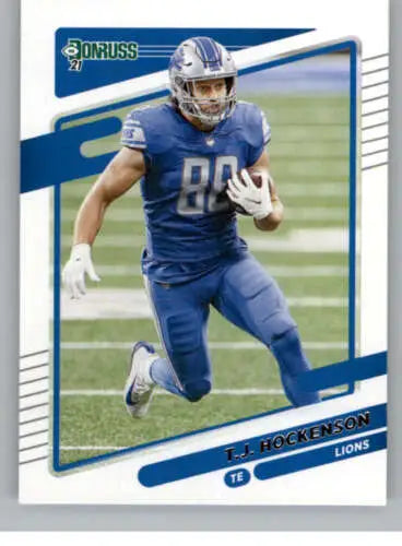 2021 Donruss #176 T.J. Hockenson NM-MT Lions football trading card with original gloss