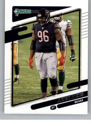 Akiem Hicks football card from 2021 Donruss #208 with original gloss, NM-MT Bears