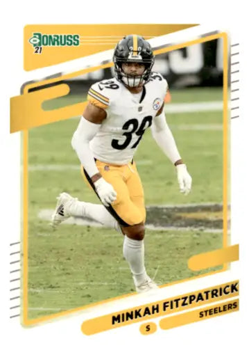 Football trading card of Minkah Fitzpatrick from 2021 Donruss with original gloss