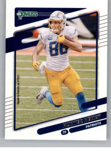 Hunter Henry 2021 Donruss #48 NM-MT Patriots football card with original gloss